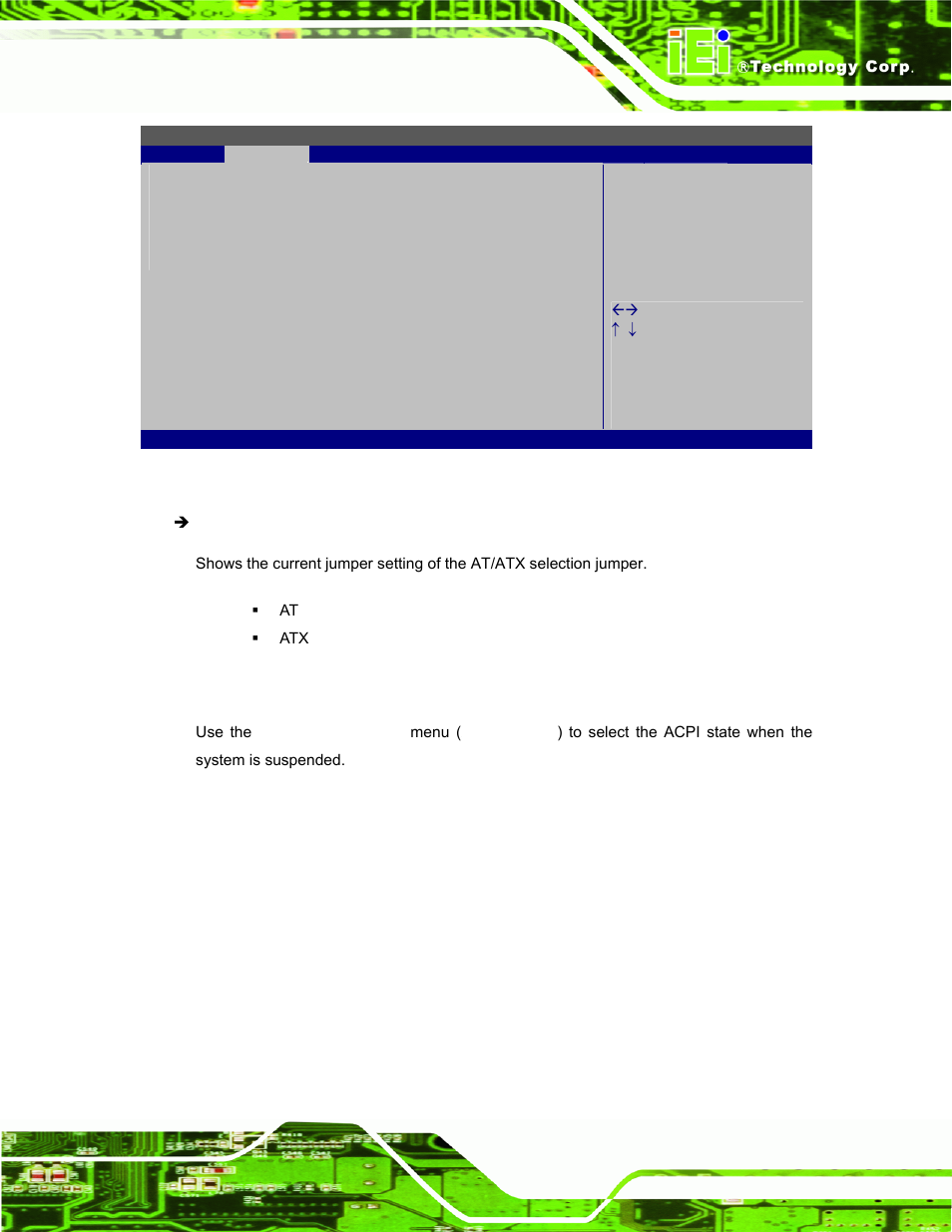 1 acpi configuration | IEI Integration AFL-F08A v2.10 User Manual | Page 73 / 143