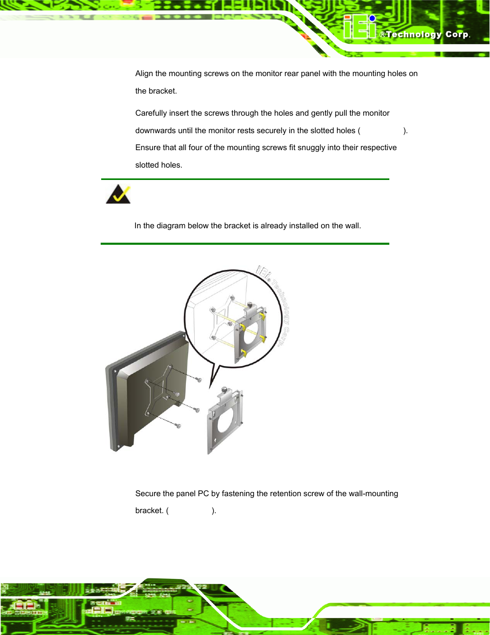 Figure 3-14: chassis support screws | IEI Integration AFL-F08A v1.01 User Manual | Page 41 / 142