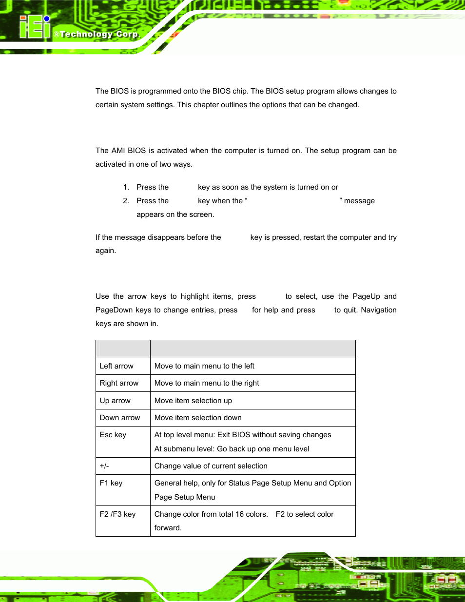 1 introduction, 1 starting setup, 2 using setup | Ntroduction | IEI Integration AFL-F08A v1.01 User Manual | Page 58 / 142
