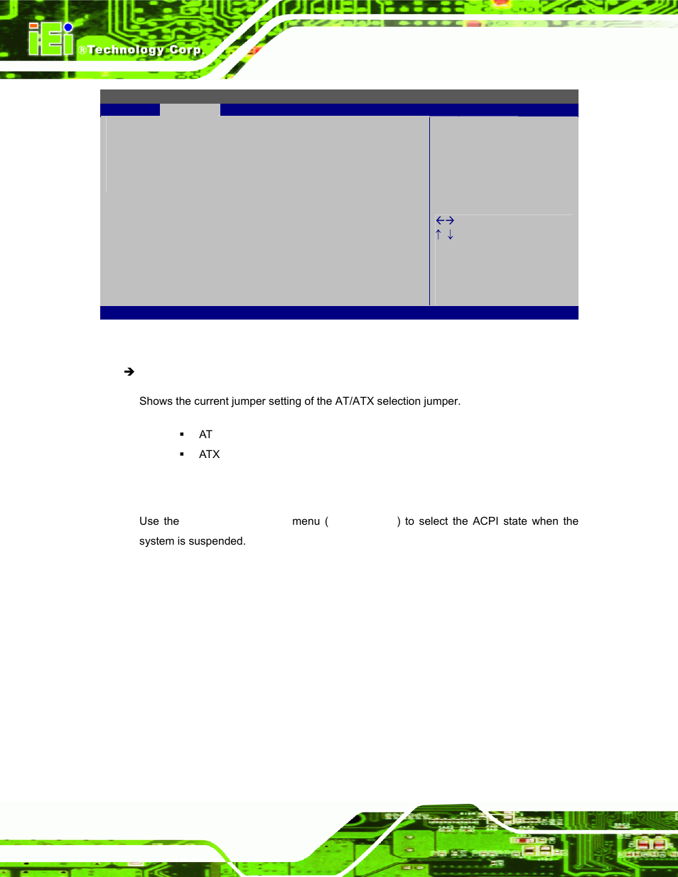 1 acpi configuration, Bios menu 8: power configuration | IEI Integration AFL-F08A v1.01 User Manual | Page 72 / 142