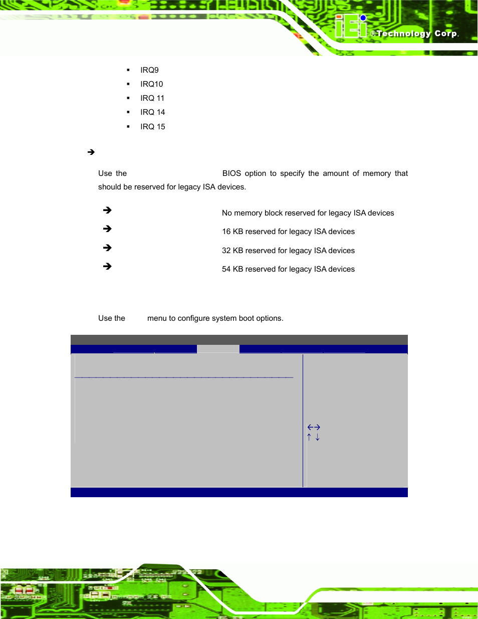 5 boot, Bios menu 15: boot | IEI Integration AFL-F08A v1.01 User Manual | Page 83 / 142