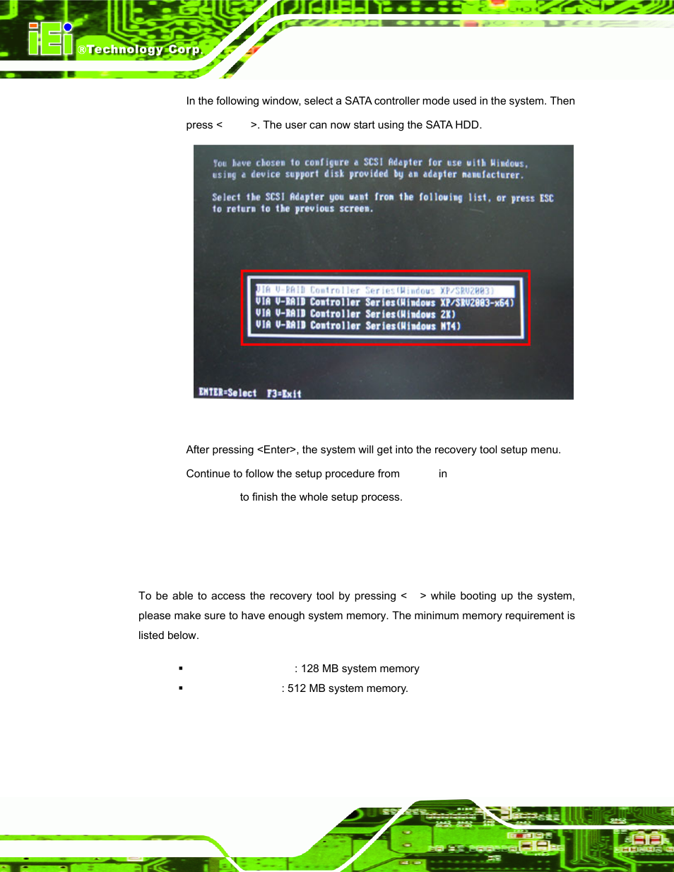 B.7.2 system memory requirement | IEI Integration AFL-F08A v2.21 User Manual | Page 142 / 158