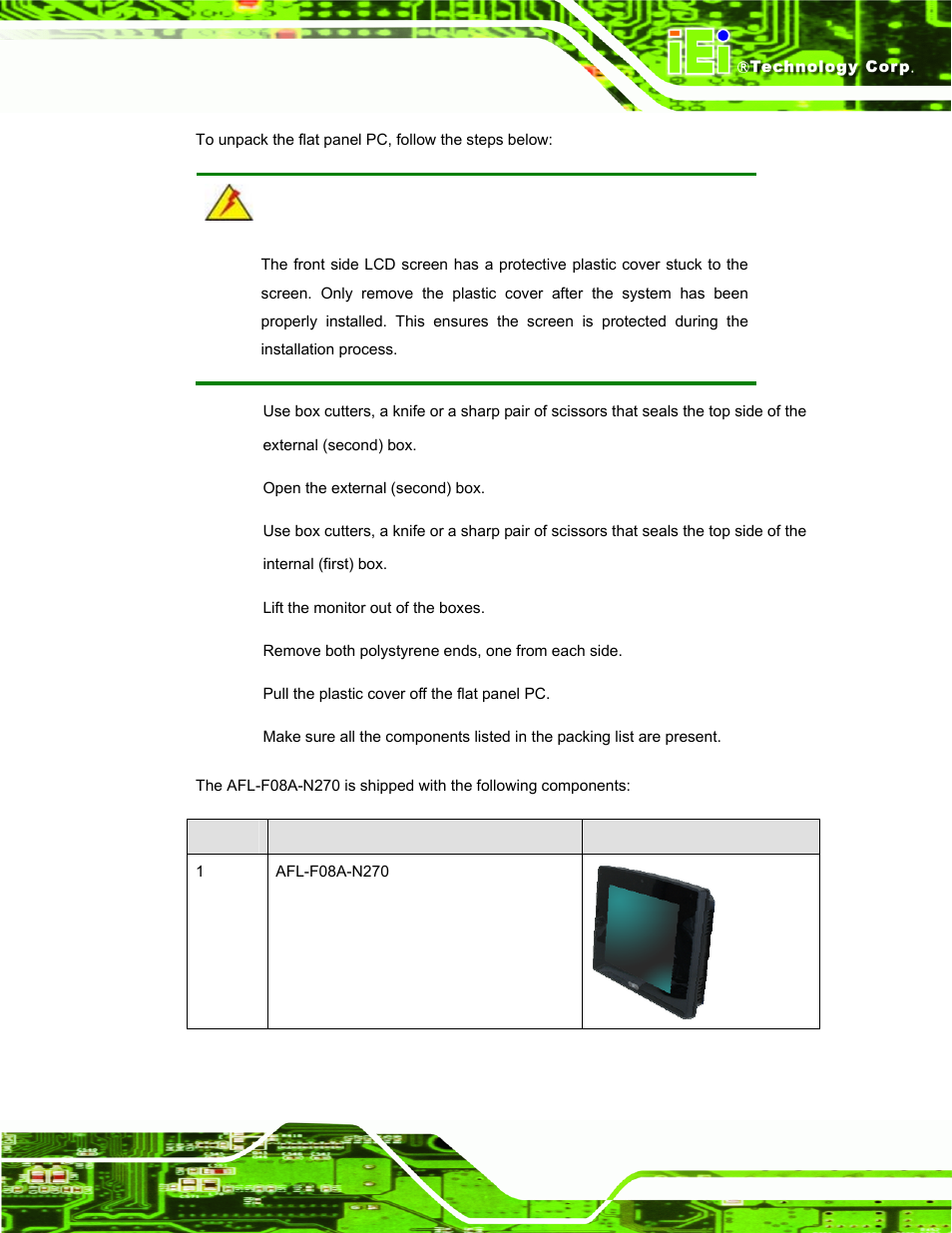 IEI Integration AFL-F08A v2.21 User Manual | Page 23 / 158