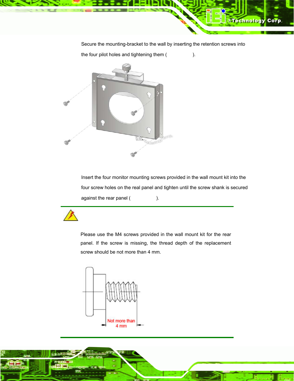 Figure 3-13: wall-mounting bracket | IEI Integration AFL-F08A v2.21 User Manual | Page 41 / 158