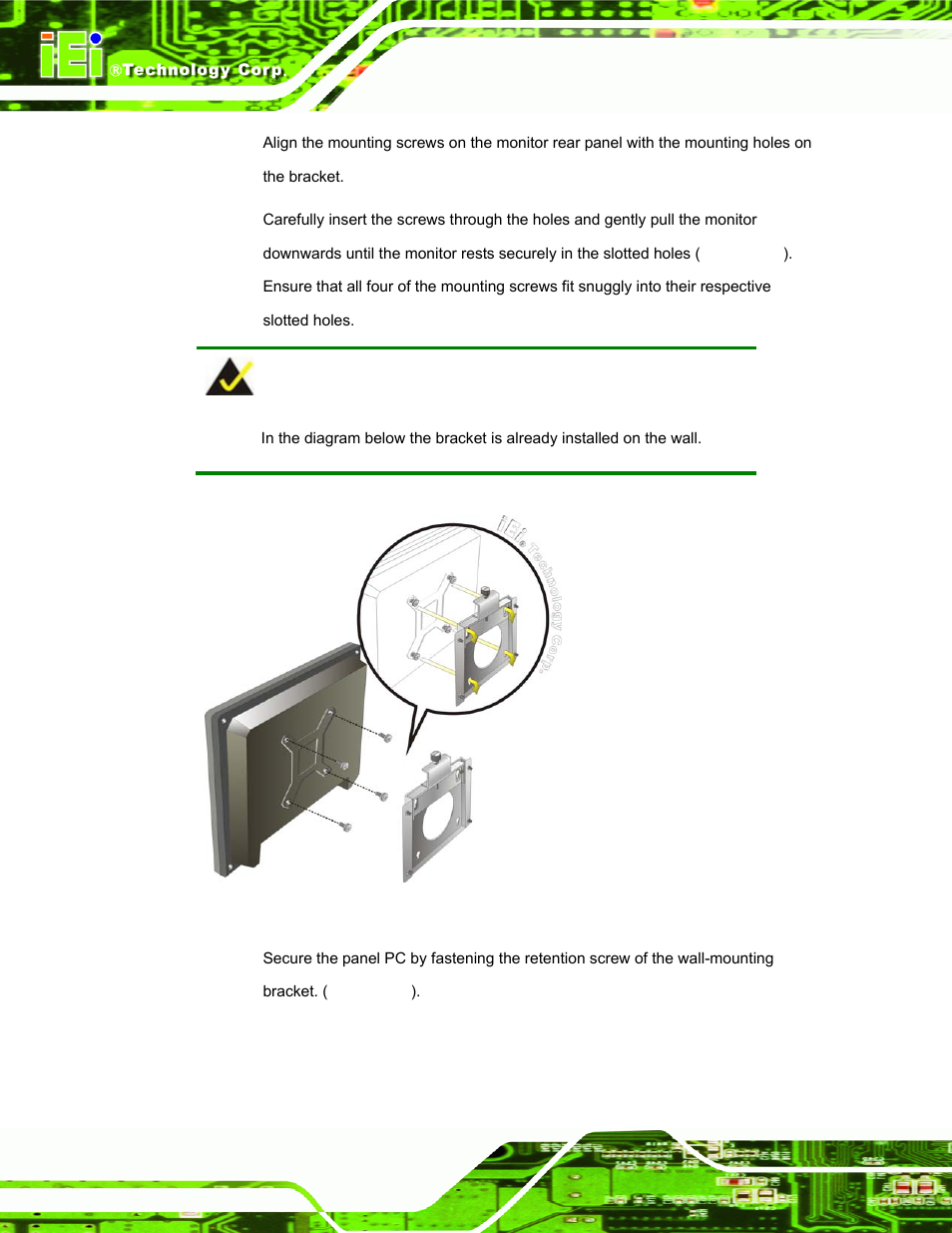 Figure 3-14: chassis support screws | IEI Integration AFL-F08A v2.21 User Manual | Page 42 / 158