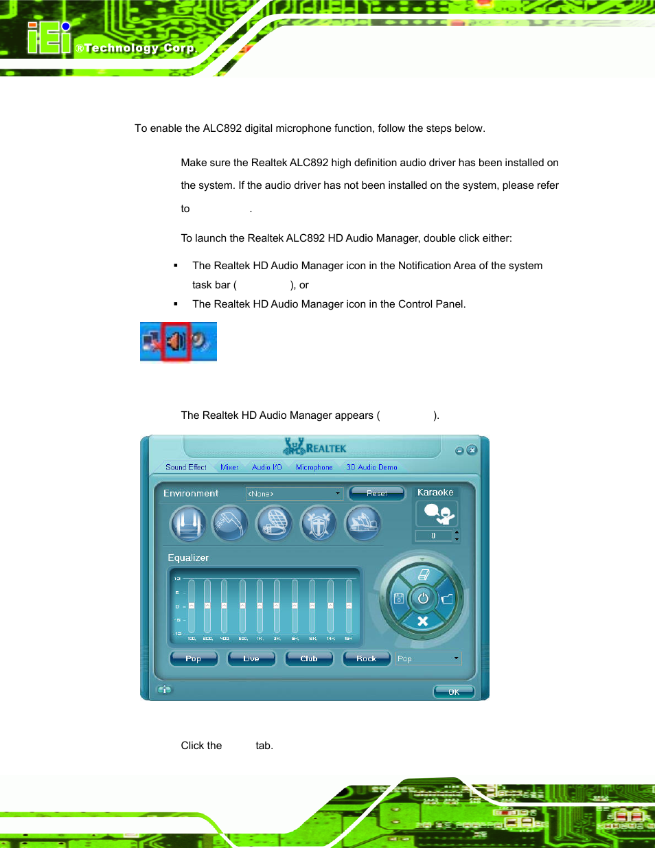 B.1 alc892 digital microphone configuration | IEI Integration AFL-F08A v2.40 User Manual | Page 119 / 179