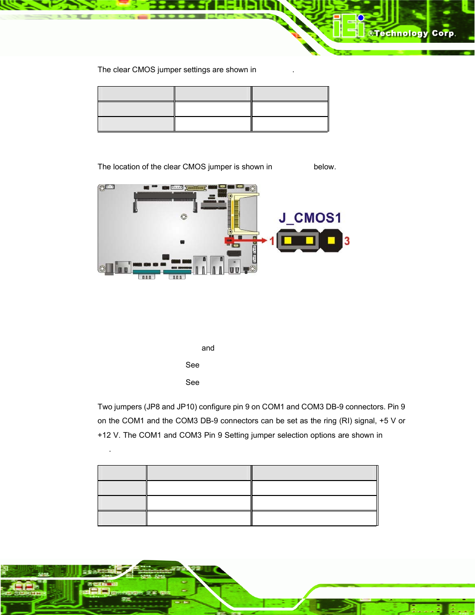 5 com port pin 9 select | IEI Integration AFL-F08A v2.40 User Manual | Page 38 / 179