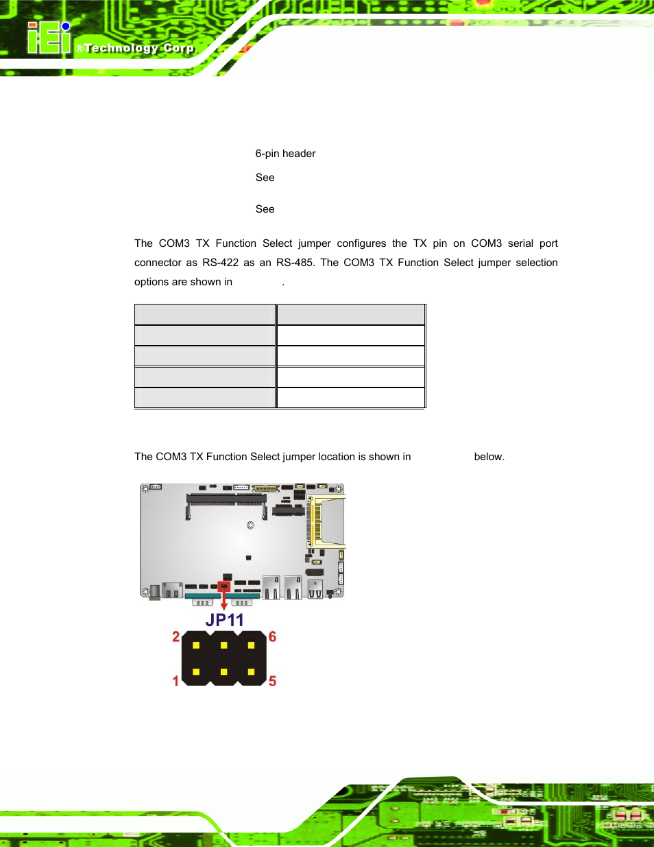 7 com3 tx function select jumper | IEI Integration AFL-F08A v2.40 User Manual | Page 41 / 179