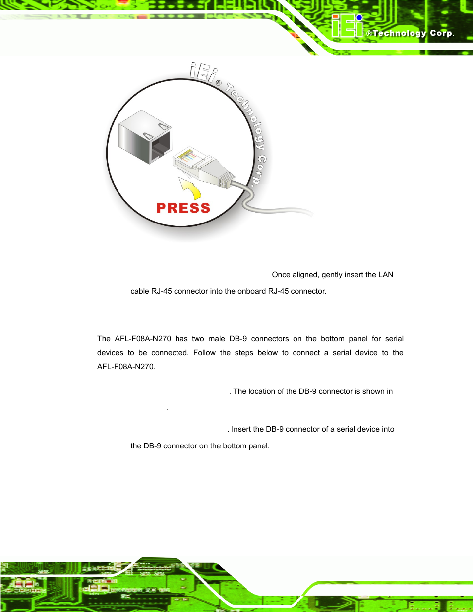 2 serial device connection | IEI Integration AFL-F08A v2.40 User Manual | Page 52 / 179