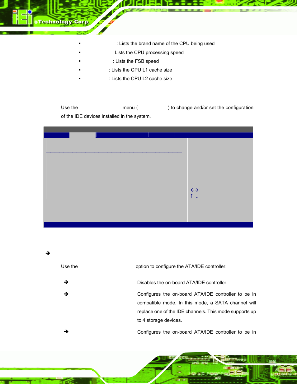 2 ide configuration, Bios menu 4: ide, Configuration | Ction 4.3.2 ) | IEI Integration AFL-08B-N270 v2.10 User Manual | Page 62 / 114
