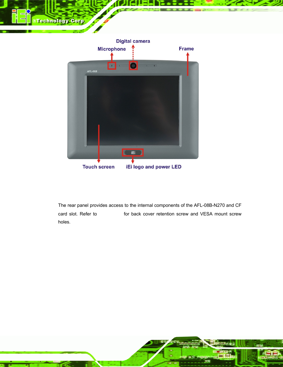 2 rear panel | IEI Integration AFL-08B-N270 v2.30 User Manual | Page 16 / 132