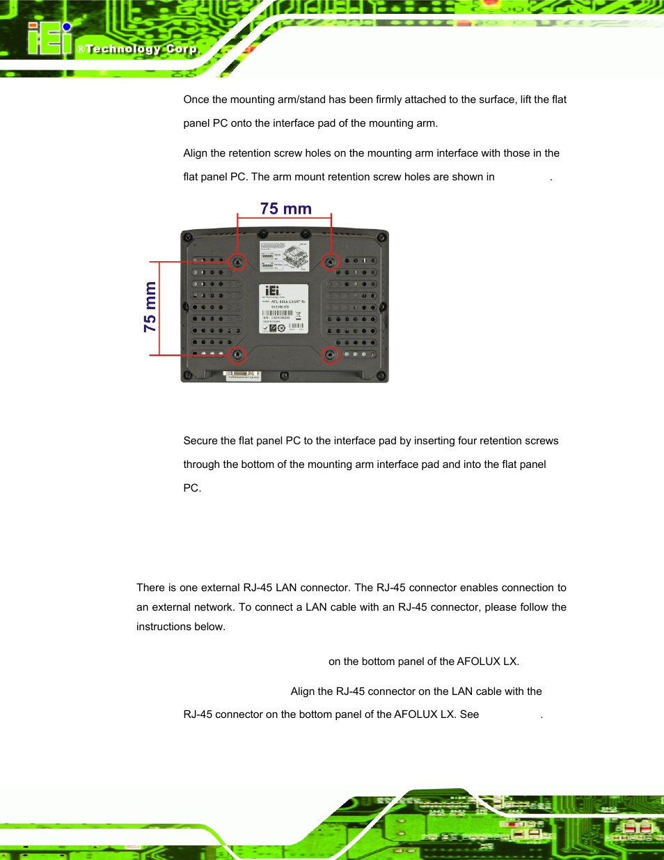 8 bottom panel connectors, 1 lan connection, Ottom | Anel, Onnectors | IEI Integration AFL-056A-LX v1.02 User Manual | Page 47 / 116