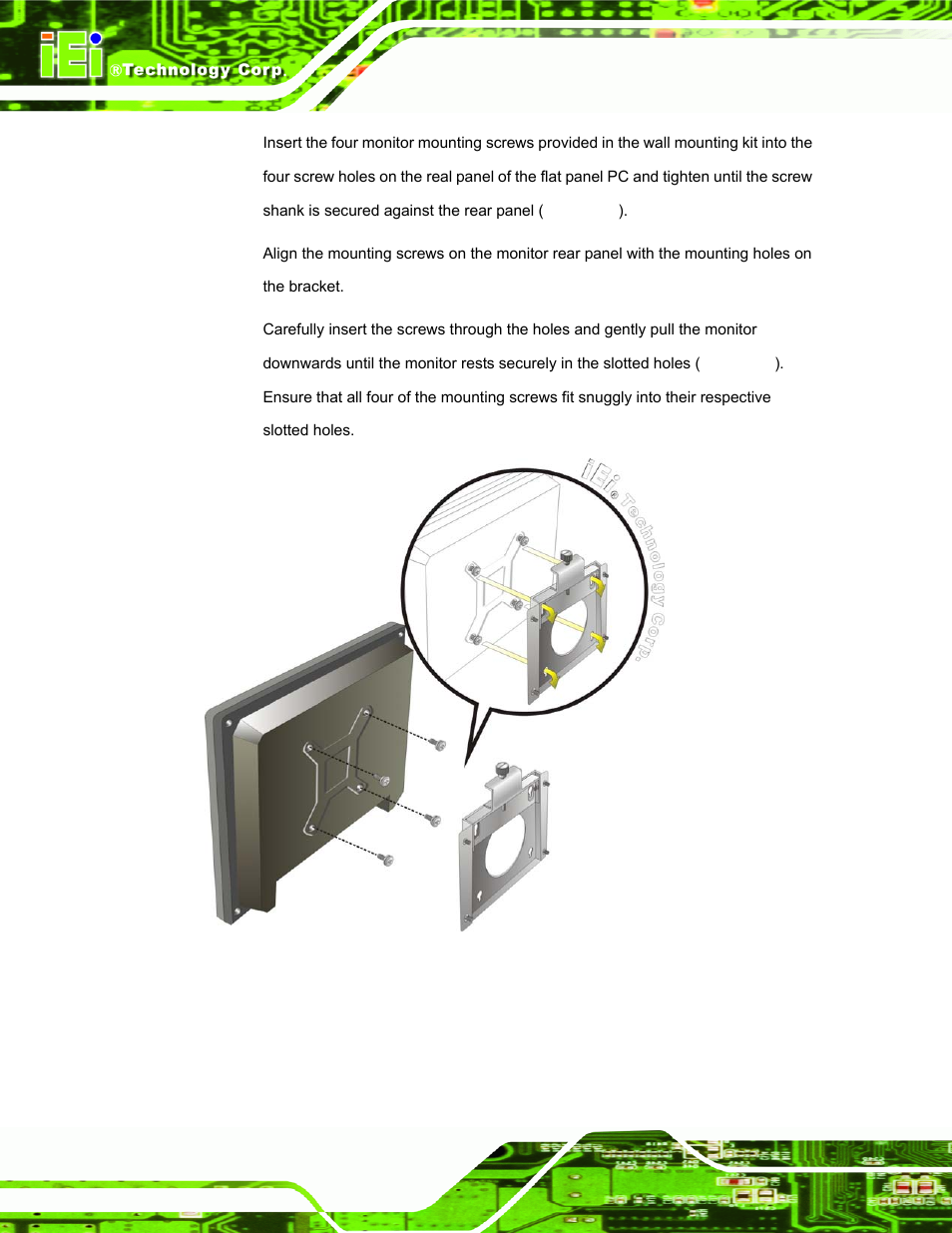 Figure 3-5: chassis support screws | IEI Integration AFL-056A-LX v2.10 User Manual | Page 43 / 114