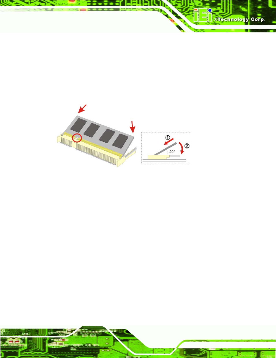 2 wlan card replacement, Figure 6-4: ddr so-dimm module installation | IEI Integration AFL2-W21-H61 User Manual | Page 130 / 262