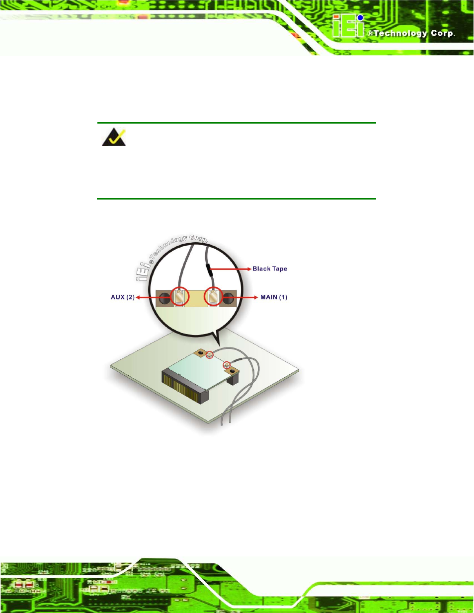 Figure 6-7: attaching the antennas | IEI Integration AFL2-W21-H61 User Manual | Page 132 / 262