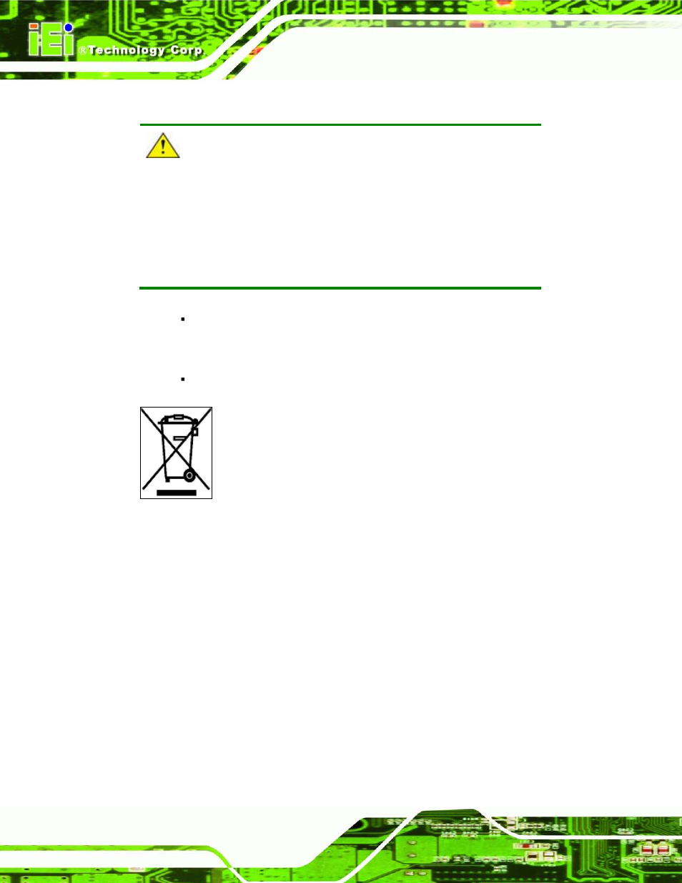 A.1.3 product disposal, A.2 maintenance and cleaning precautions, A.2.1 maintenance and cleaning | Aintenance and, Leaning, Recautions | IEI Integration AFL2-W21-H61 User Manual | Page 213 / 262