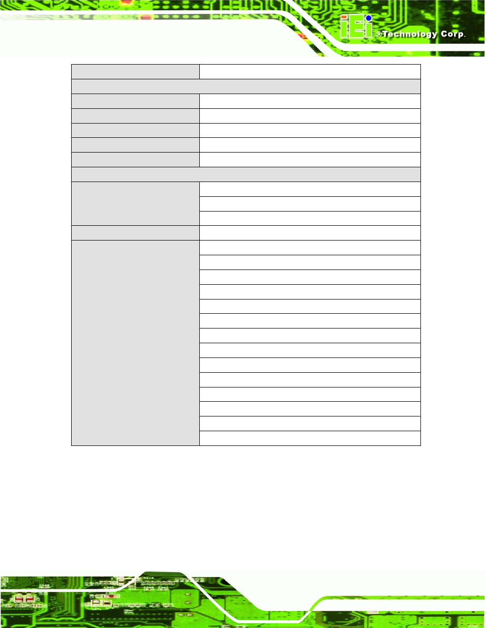 Table 1-3: system specifications | IEI Integration AFL2-W21-H61 User Manual | Page 30 / 262