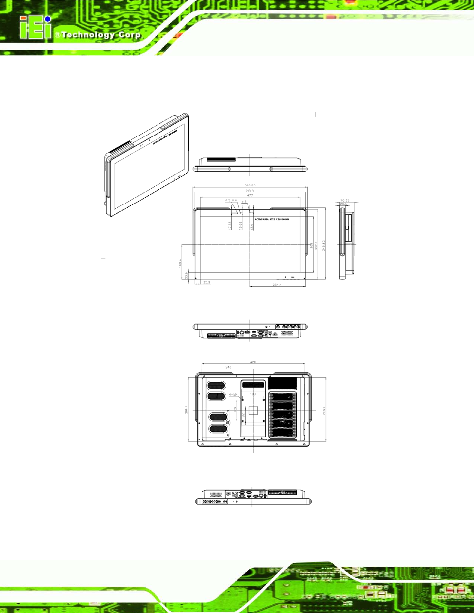 5 dimensions, Imensions, Figure 1-8: afl2-w21a/ab-h61 dimensions (mm) | IEI Integration AFL2-W21-H61 User Manual | Page 31 / 262