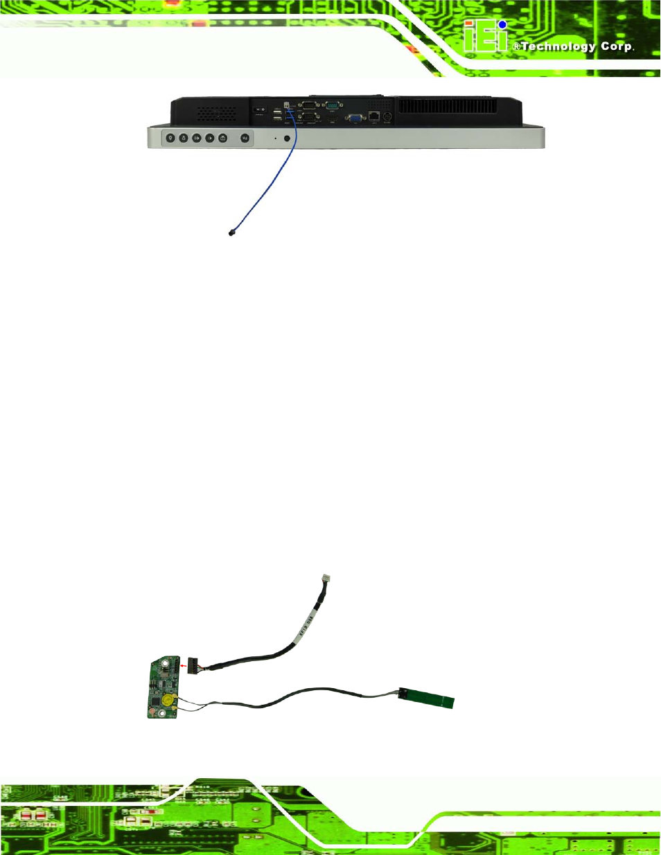 6 rfid reader (optional), Rfid, Eader | Ptional, Figure 4-7: connect the rfid usb cable | IEI Integration AFL2-W21-H61 User Manual | Page 64 / 262