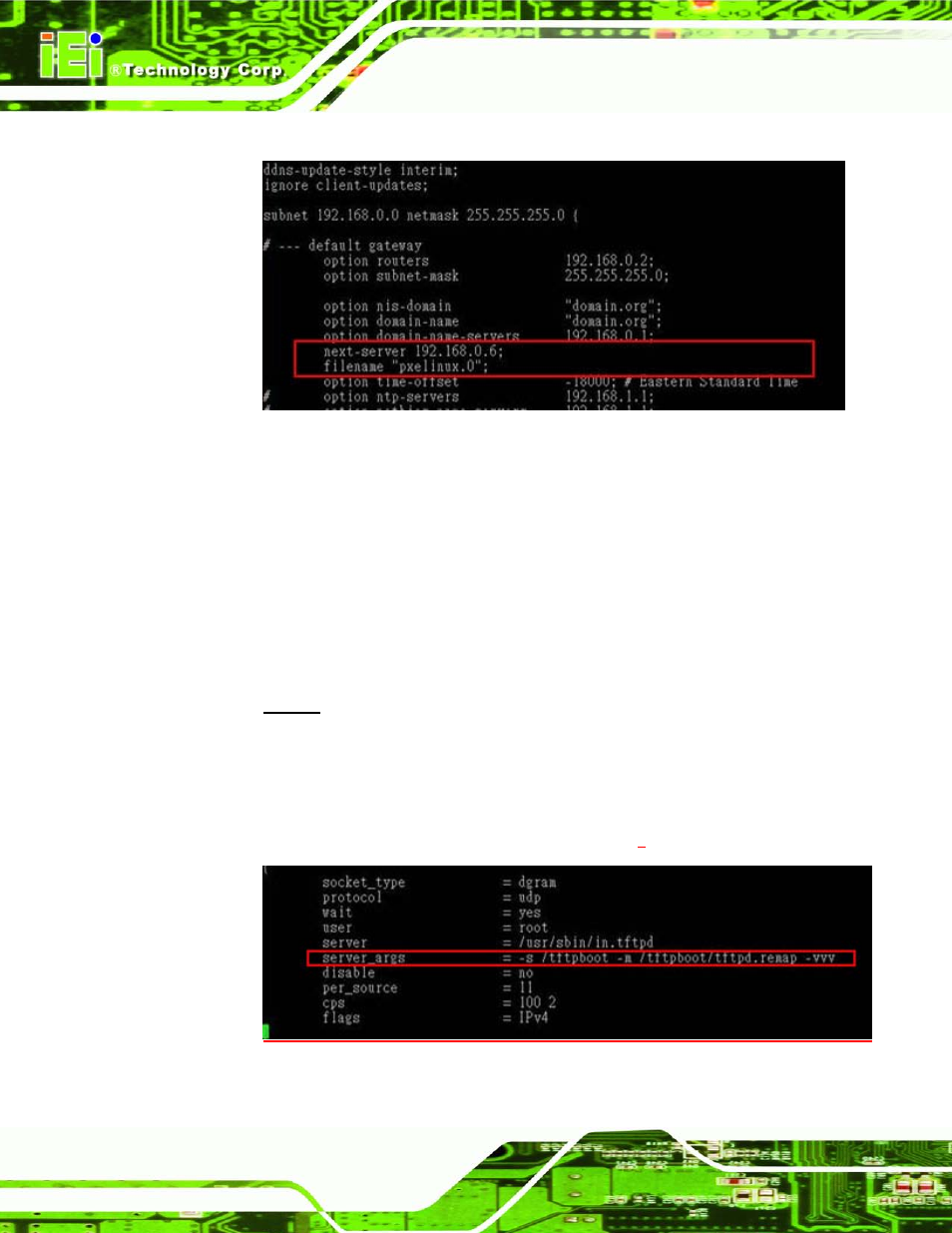 C.6.2 configure tftp settings | IEI Integration AFL2-W19A-H61 v1.11 User Manual | Page 265 / 277