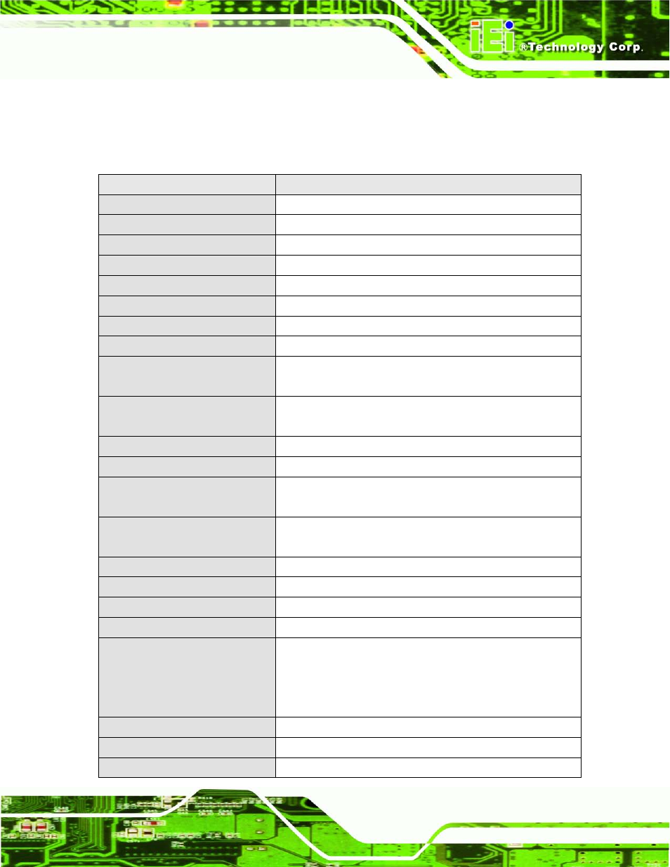 4 system specifications, Ystem, Pecifications | IEI Integration AFL2-W19A-H61 v1.11 User Manual | Page 30 / 277