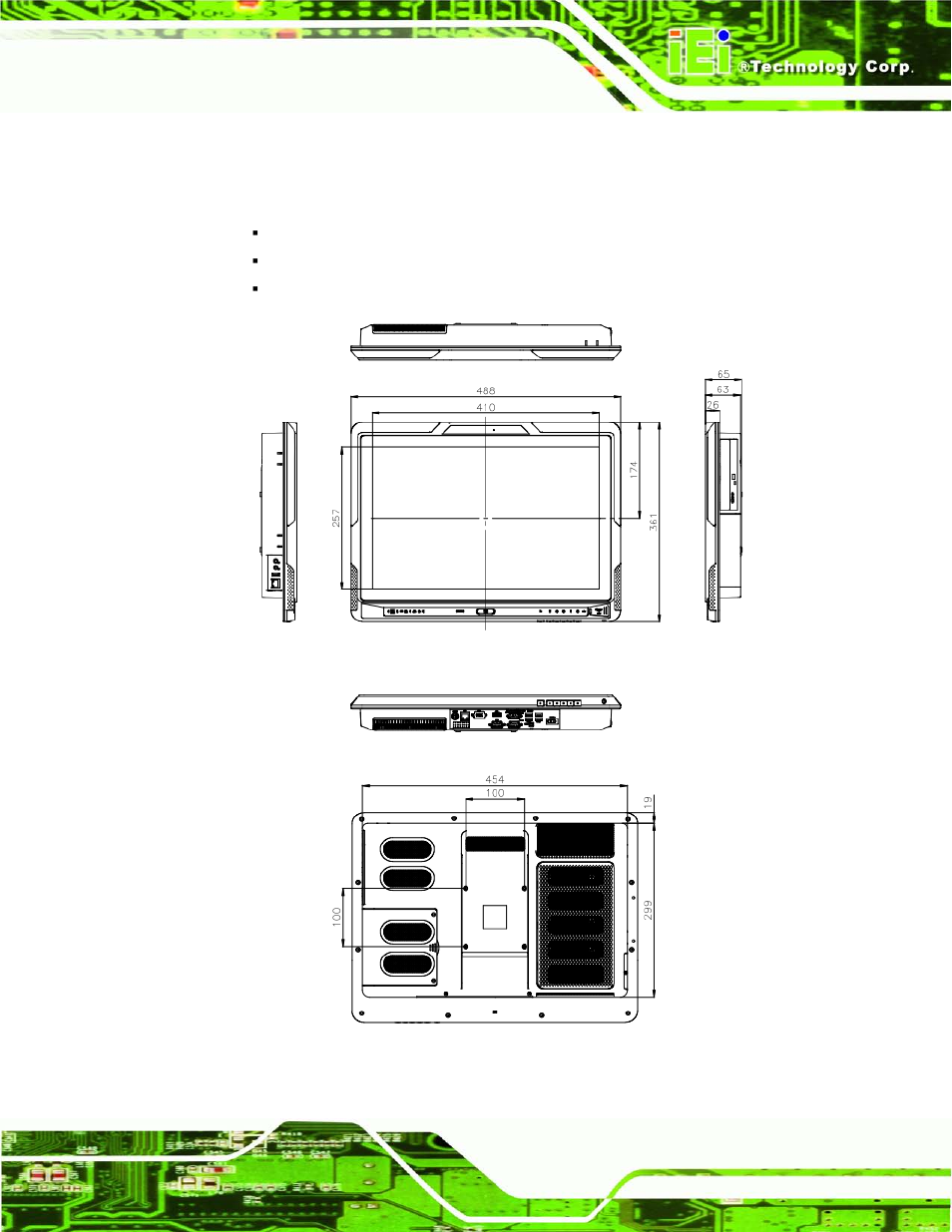 1 dimensions, Imensions, Figure 3-1: afl2-w19a/ab-h61 dimensions (mm) | IEI Integration AFL2-W19A-H61 v1.11 User Manual | Page 58 / 277