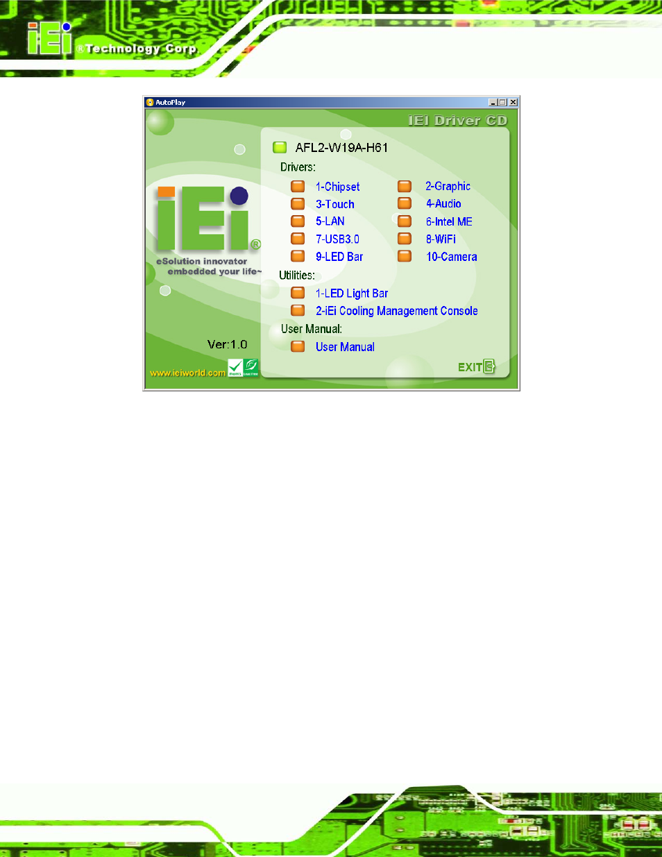 3 chipset driver installation, Hipset, River | Nstallation, Figure 9-1: drivers, 3 ch ips e t drive r in s ta lla tio n | IEI Integration AFL2-W19A-H61 v1.21 User Manual | Page 184 / 279