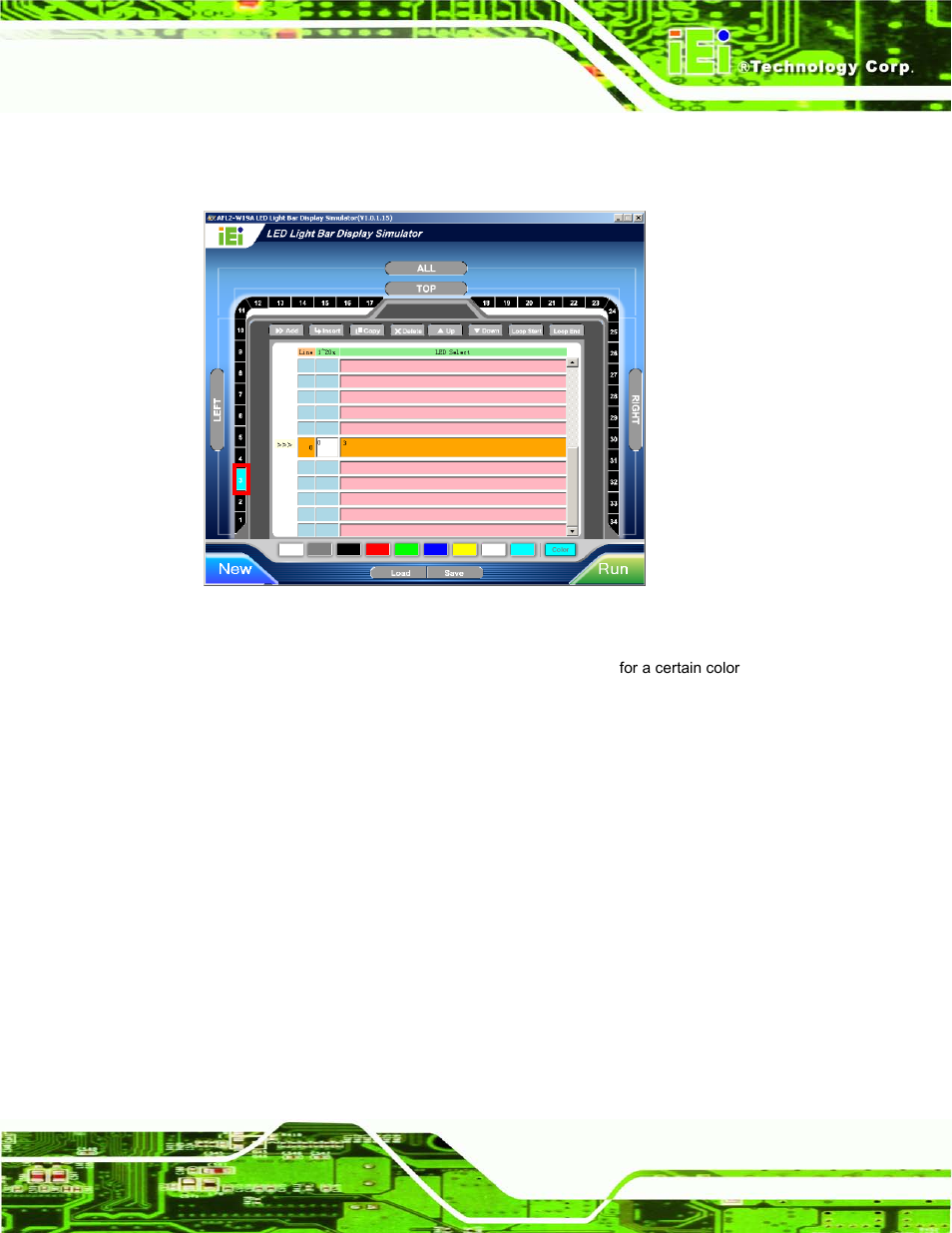 Figure 2-8: simulate the led light | IEI Integration AFL2-W19A-H61 v1.21 User Manual | Page 41 / 279