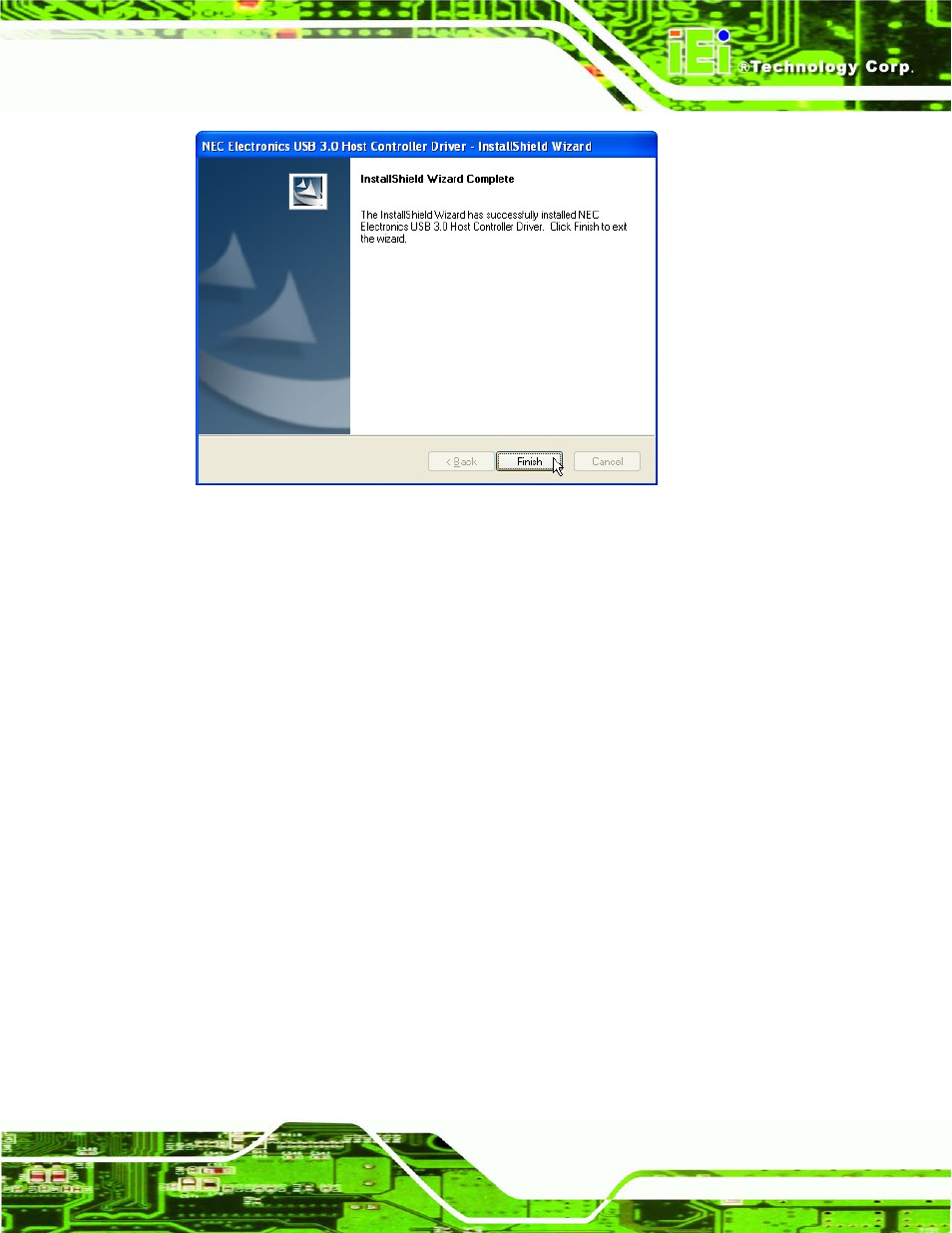 10 wi-fi driver installation, River, Nstallation | Figure 9-40: usb 3.0 driver update complete, 10 wi-fi drive r in s ta lla tio n | IEI Integration AFL2-17A-H61 v1.11 User Manual | Page 204 / 275