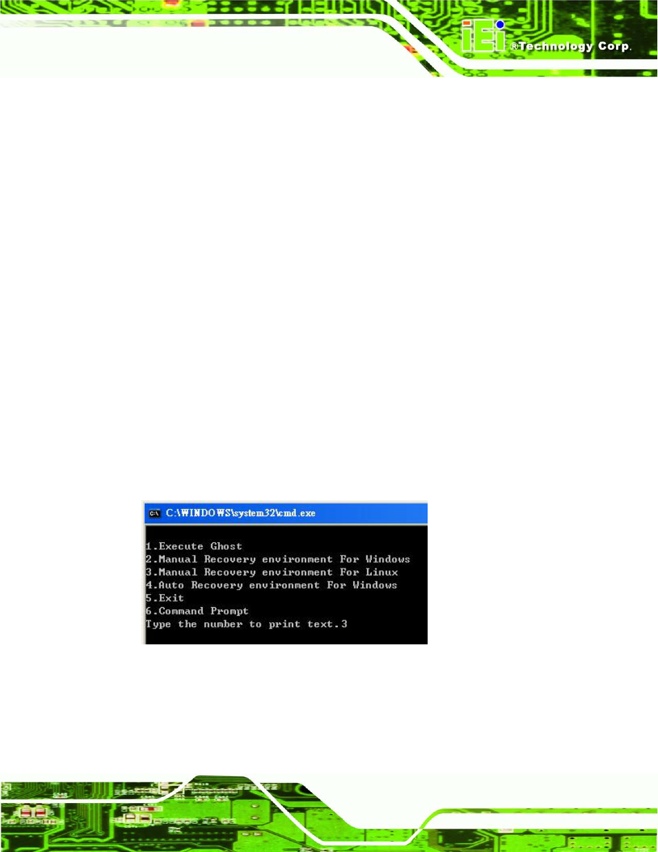 Figure c-30: manual recovery environment for linux | IEI Integration AFL2-17A-H61 v1.11 User Manual | Page 254 / 275