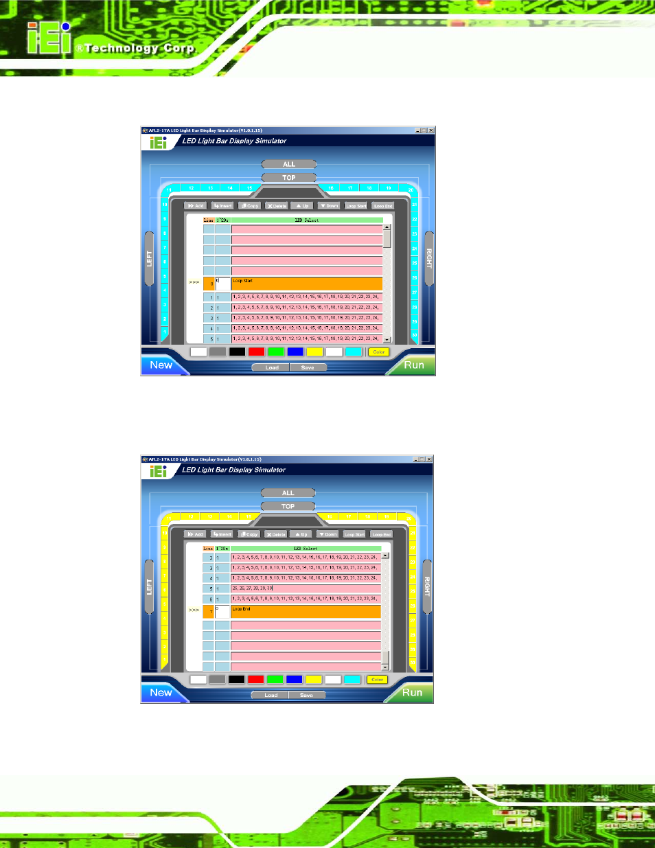 Figure 2-13: add loop start, Figure 2-14: add loop end | IEI Integration AFL2-17A-H61 v1.11 User Manual | Page 41 / 275