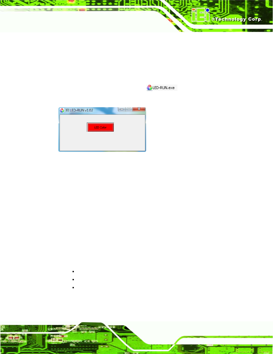 3 iei led run, 4 led control api, 1 introduction | 1 programming language support, 2 application content, Ontrol, Figure 2-15: iei led run software, 3 iei led ru n, 4 led co n tro l ap i | IEI Integration AFL2-17A-H61 v1.11 User Manual | Page 42 / 275