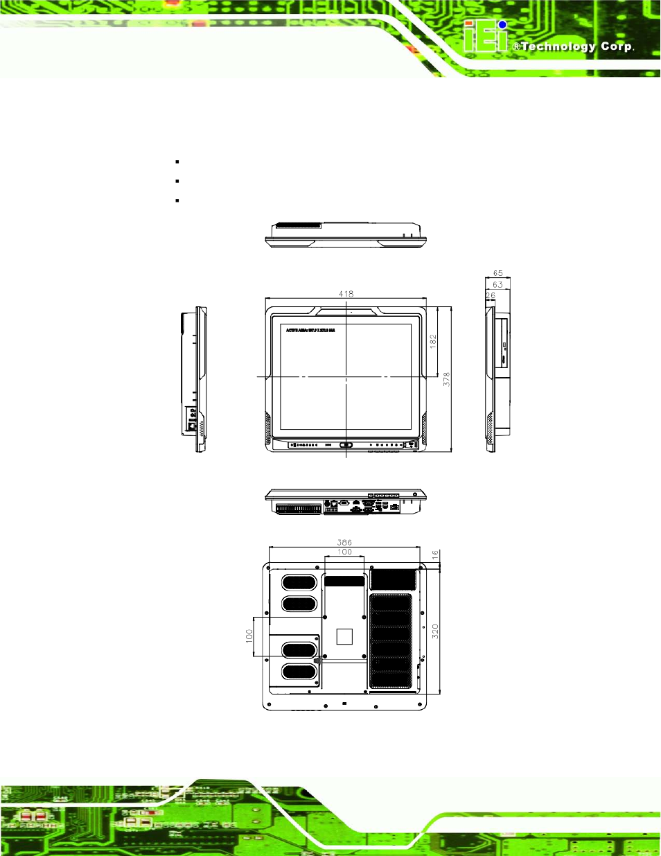1 dimensions, Imensions, Figure 3-1: afl2-17a/ab-h61 dimensions (mm) | IEI Integration AFL2-17A-H61 v1.11 User Manual | Page 56 / 275