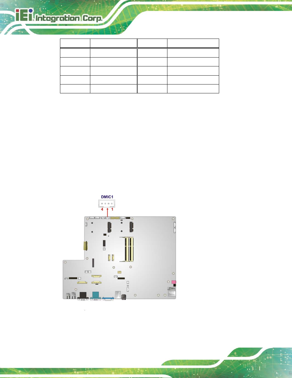 8 digital microphone connector, Figure 6-10: digital microphone connector location, Table 6-7: debug port connector pinouts | IEI Integration AFL2-17A-H61 v1.23 User Manual | Page 108 / 278