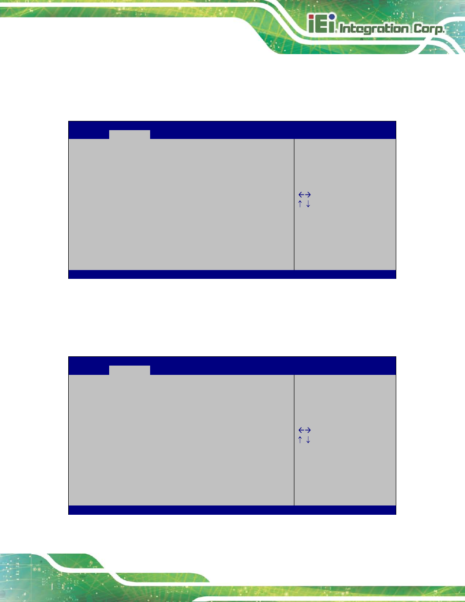 8 f81216 super io configuration, 1 serial port n configuration, Bios menu 11: super io configuration | Bios menu 12: serial port n configuration menu | IEI Integration AFL2-17A-H61 v1.23 User Manual | Page 159 / 278