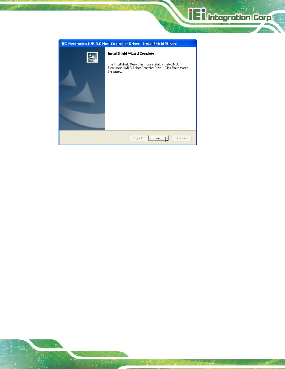 10 wi-fi driver installation, River, Nstallation | Figure 9-40: usb 3.0 driver update complete, 10 wi-fi drive r in s ta lla tio n | IEI Integration AFL2-17A-H61 v1.23 User Manual | Page 207 / 278