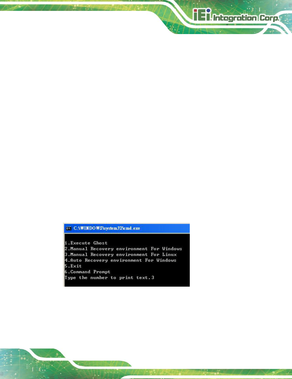 Figure c-30: manual recovery environment for linux | IEI Integration AFL2-17A-H61 v1.23 User Manual | Page 257 / 278