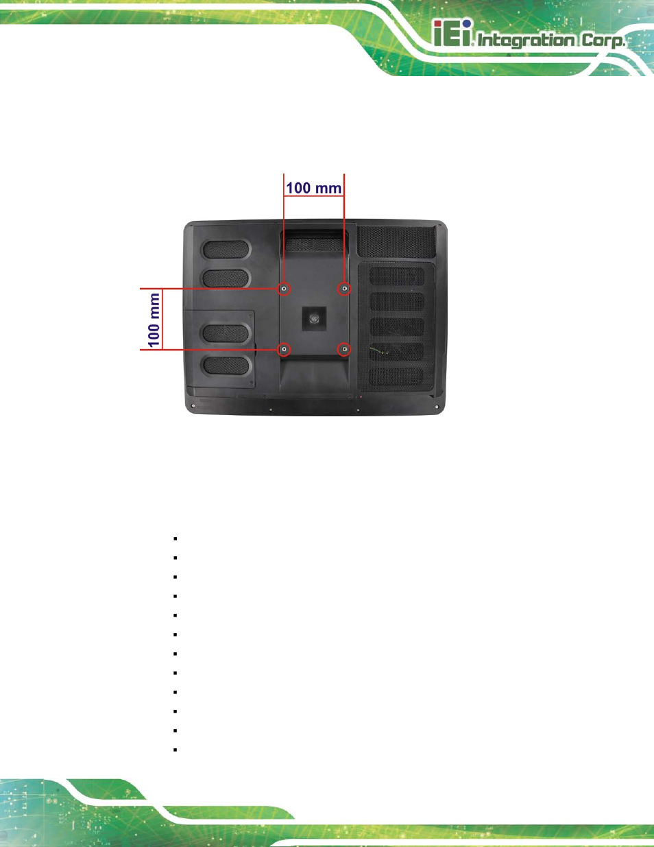 2 rear panel, 3 bottom panel, Figure 1-7: afl2-17a/ab-h61 rear view | IEI Integration AFL2-17A-H61 v1.23 User Manual | Page 29 / 278