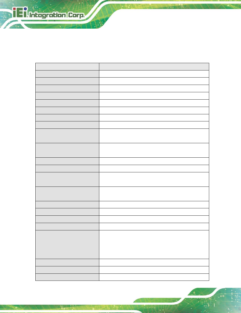 4 system specifications, Ystem, Pecifications | IEI Integration AFL2-17A-H61 v1.23 User Manual | Page 32 / 278
