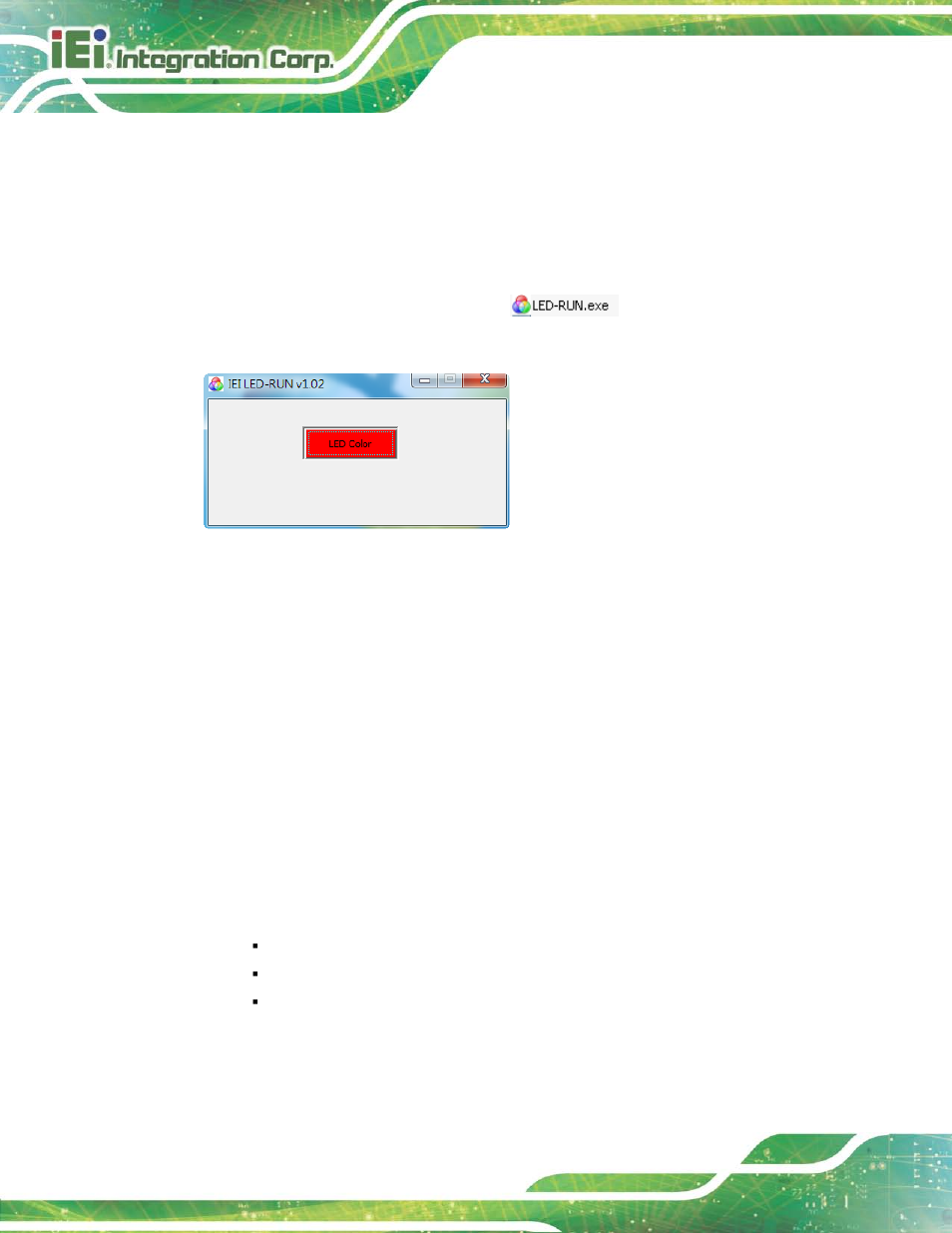 3 iei led run, 4 led control api, 1 introduction | 1 programming language support, 2 application content, Ontrol, Figure 2-15: iei led run software, 3 iei led ru n, 4 led co n tro l ap i | IEI Integration AFL2-17A-H61 v1.23 User Manual | Page 44 / 278