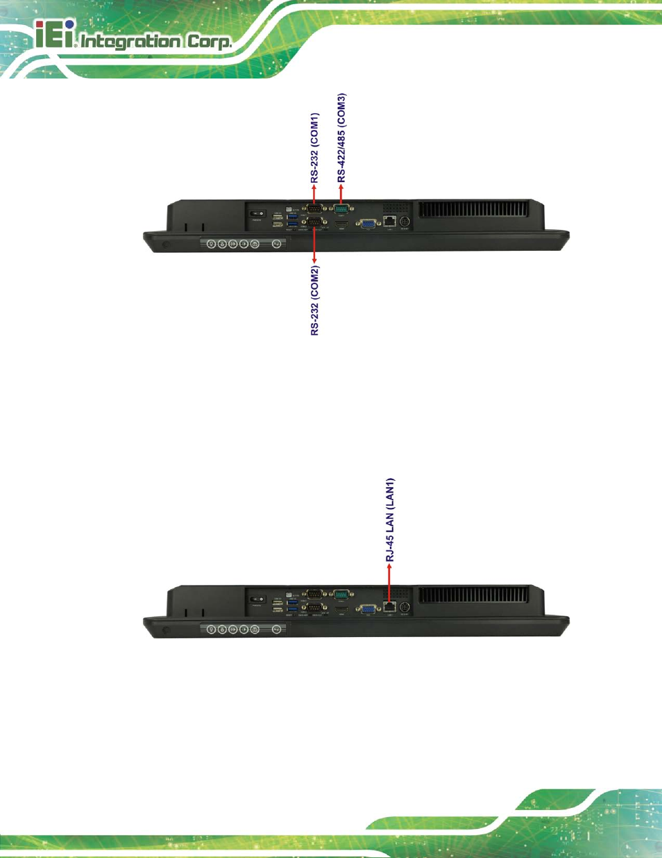 2 lan connectivity, Figure 3-2: serial ports | IEI Integration AFL2-17A-H61 v1.23 User Manual | Page 60 / 278