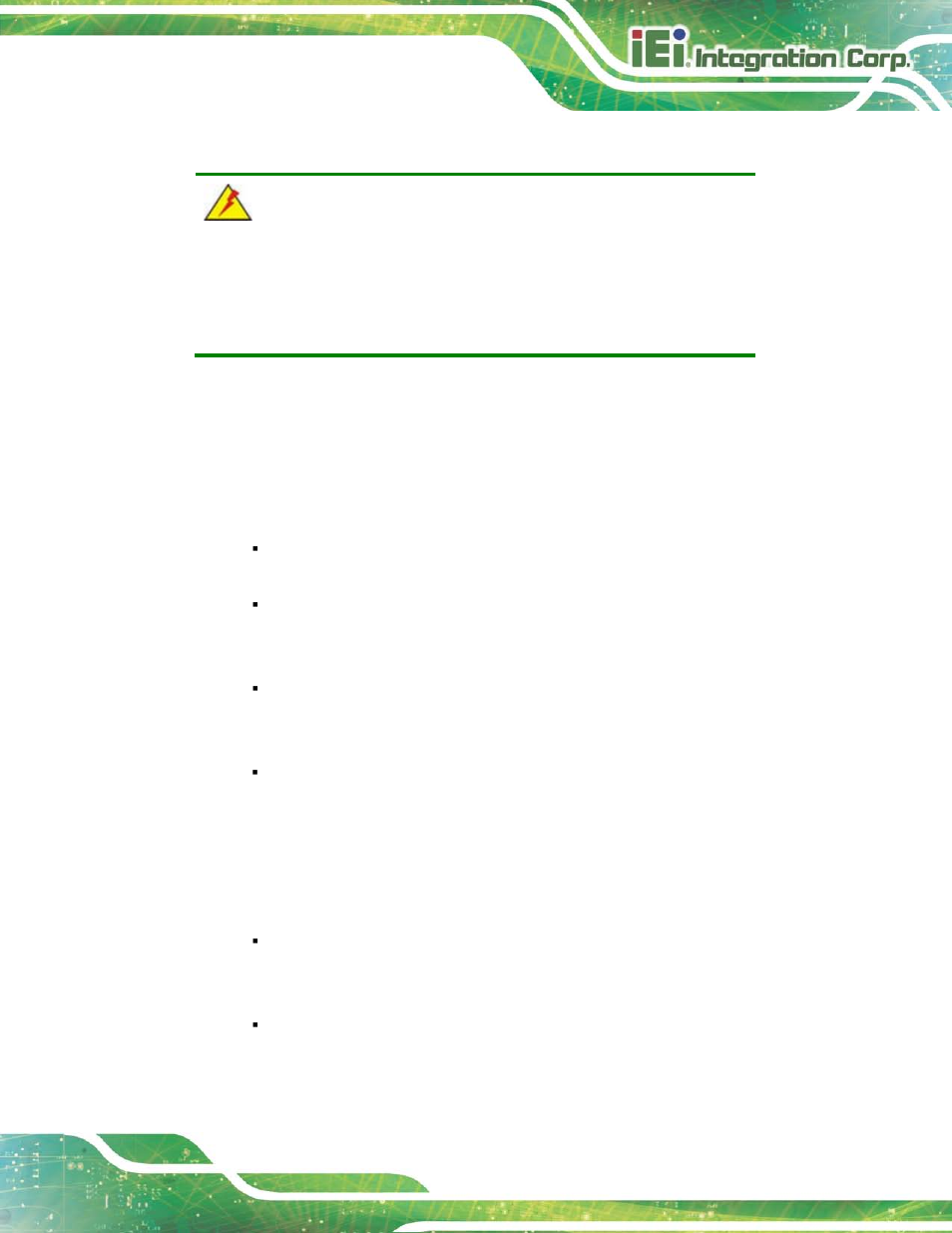 1 anti-static precautions, 2 installation precautions, Static | Recautions, Nstallation | IEI Integration AFL2-17A-H61 v1.23 User Manual | Page 69 / 278