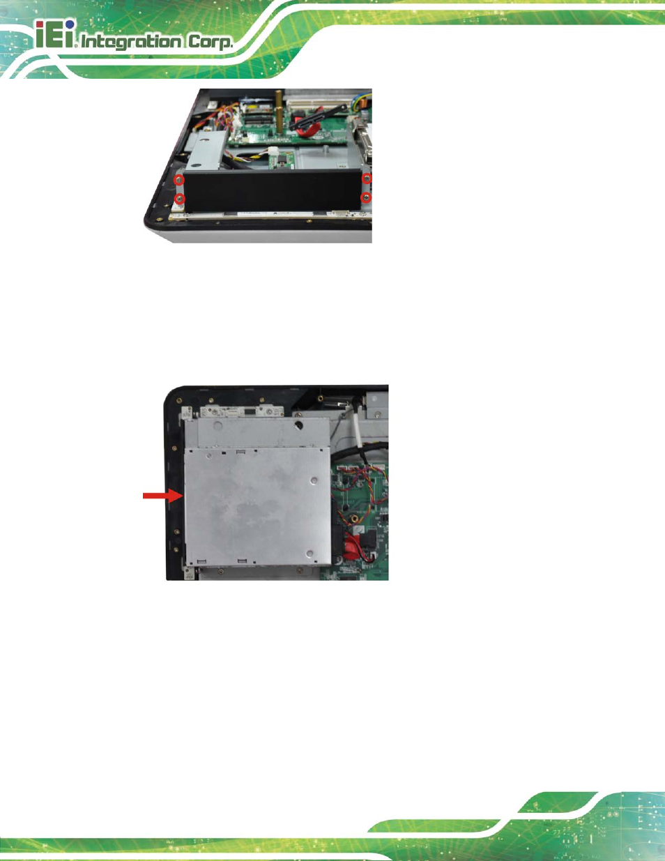 Figure 5-9: dvd-rom cover, Figure 5-10: install the dvd-rom | IEI Integration AFL2-17A-H61 v1.23 User Manual | Page 76 / 278