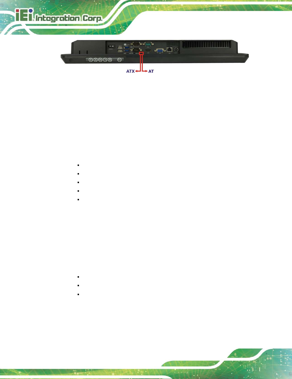 1 at power mode, 2 atx power mode, 9 clear cmos | Lear, Cmos, Figure 5-13: at/atx switch location, Figure 5-13 ), 9 cle a r cmos | IEI Integration AFL2-17A-H61 v1.23 User Manual | Page 78 / 278