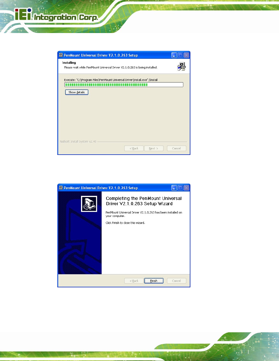 Figure 5-26: touch screen driver update complete | IEI Integration AFL2-W15B-H61 User Manual | Page 120 / 219