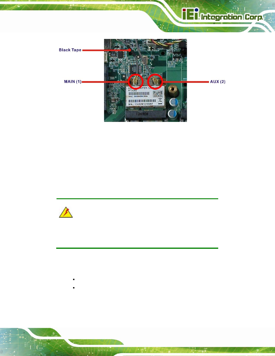 6 reinstalling the covers, Einstalling the, Overs | Figure 7-8: attaching the antennas | IEI Integration AFL2-W15B-H61 User Manual | Page 147 / 219