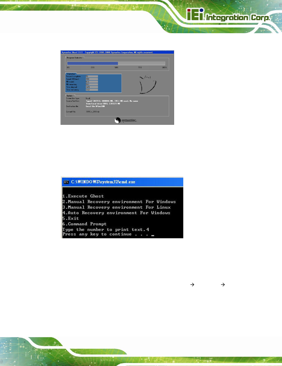 Figure c-28: image creation complete, Figure c-29: press any key to continue | IEI Integration AFL2-W15B-H61 User Manual | Page 195 / 219