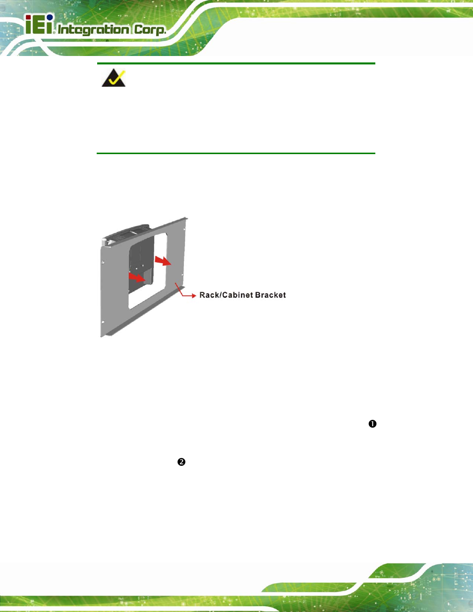 Figure 3-19: the rack/cabinet bracket | IEI Integration AFL2-W15B-H61 User Manual | Page 54 / 219