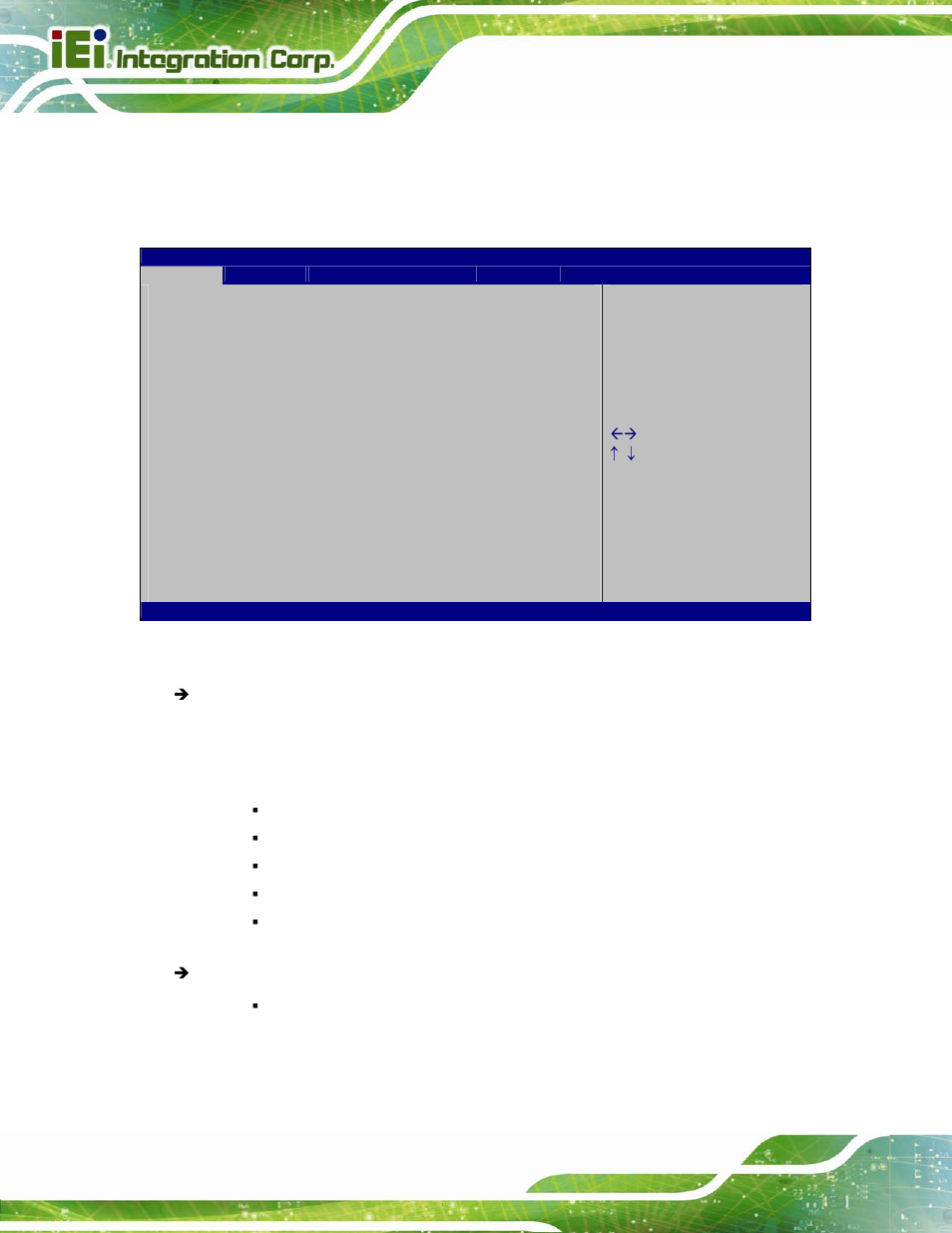 2 main, Bios menu 1: main | IEI Integration AFL2-W15B-H61 User Manual | Page 70 / 219