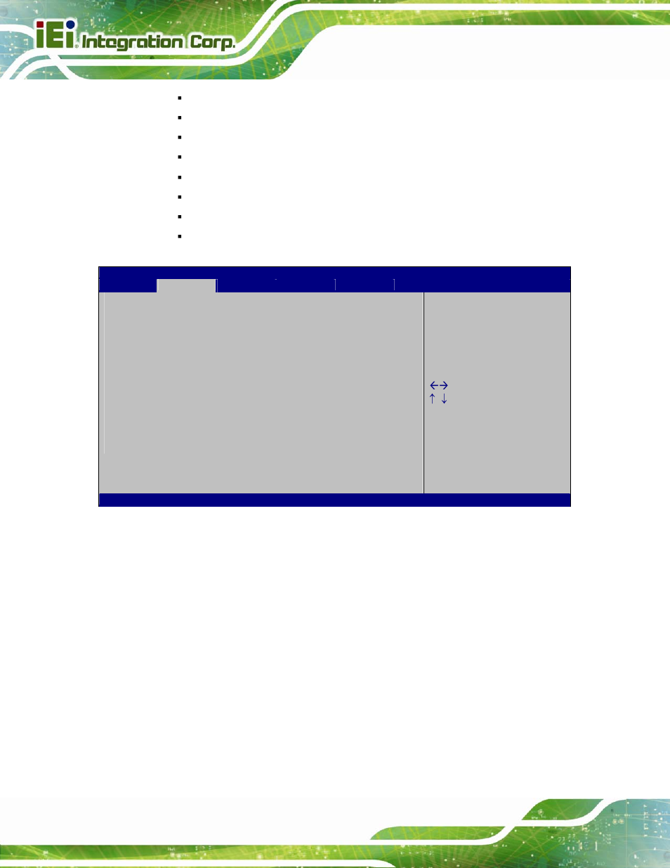 1 acpi settings, Bios menu 2: advanced | IEI Integration AFL2-W15B-H61 User Manual | Page 72 / 219